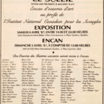 Exposition-encan au profit de l'INCA, 5 avril 1987