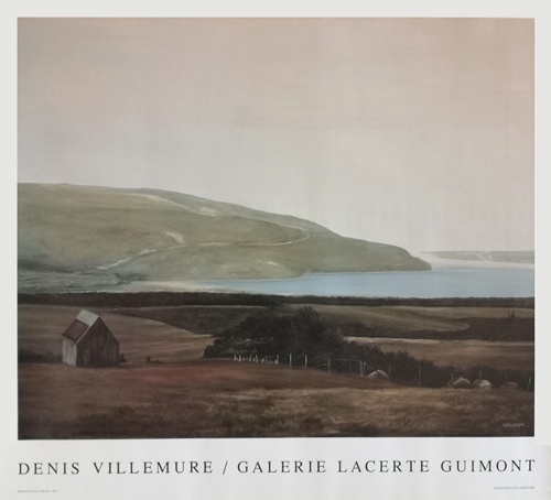Affiche «Baie-St-Paul» pour l'exposition à la Galerie Lacerte-Guimont en1986